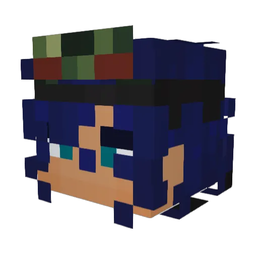 ThatsQuackers201 Minecraft avatar head, 3D render