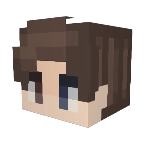 Thatsboring Minecraft avatar head, 3D render