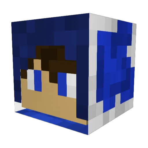 Thausale Minecraft avatar head, 3D render