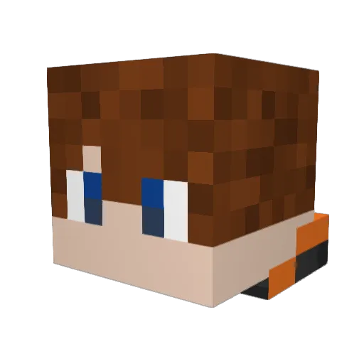 Thauwn Minecraft avatar head, 3D render