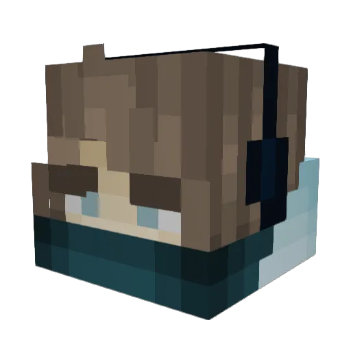 Thawir Minecraft avatar head, 3D render