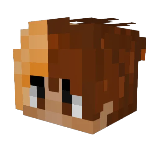 Thawny21 Minecraft avatar head, 3D render