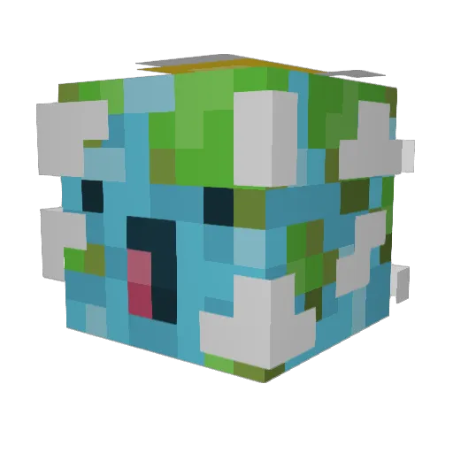 Thayerj Minecraft avatar head, 3D render