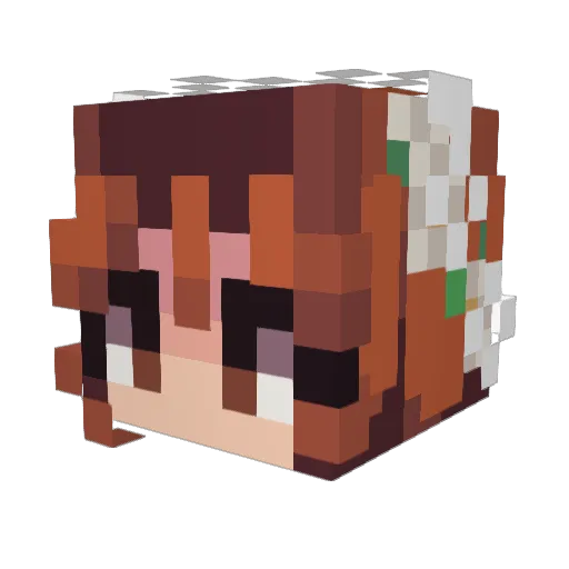 Thaystts Minecraft avatar head, 3D render
