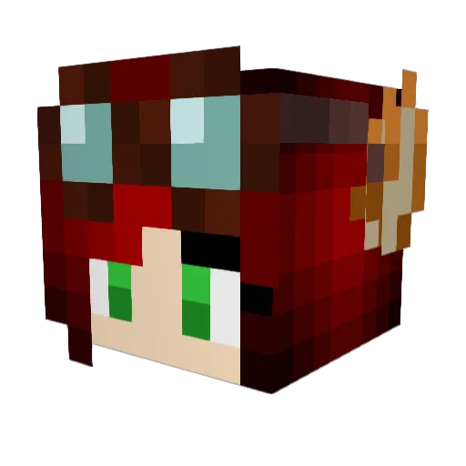 ThazAtztek Minecraft avatar head, 3D render