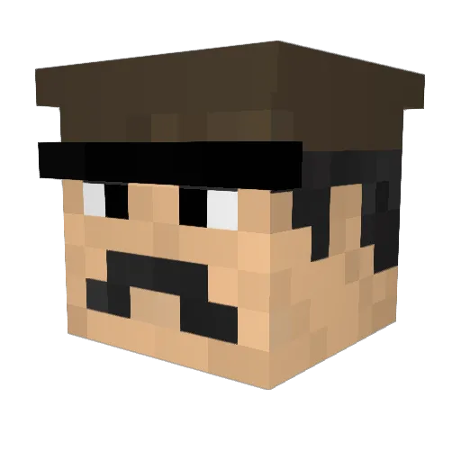 Thb45 Minecraft avatar head, 3D render