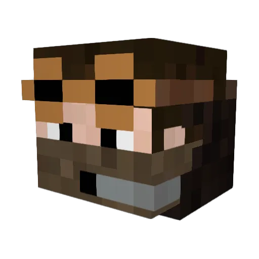 The0newithnogame Minecraft avatar head, 3D render