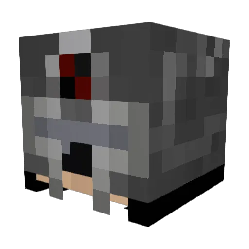 The11tailed Minecraft avatar head, 3D render