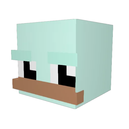 The1Amos Minecraft avatar head, 3D render