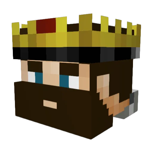 The1Beast Minecraft avatar head, 3D render