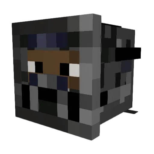 The1MG Minecraft avatar head, 3D render