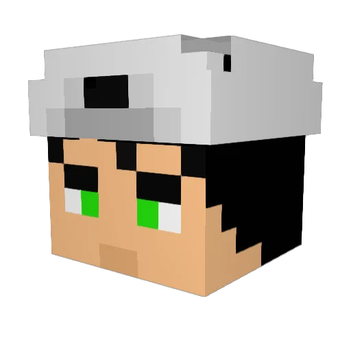 The1boss360 Minecraft avatar head, 3D render