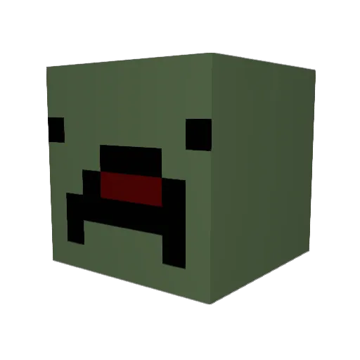 The202 Minecraft avatar head, 3D render