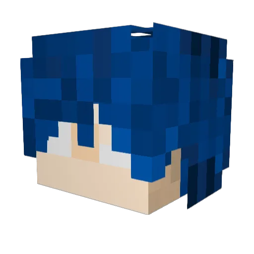 The2Dboi Minecraft avatar head, 3D render