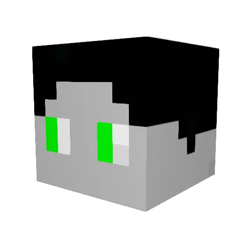 The2Key Minecraft avatar head, 3D render