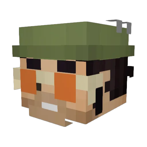 The3DiscoSpider Minecraft avatar head, 3D render