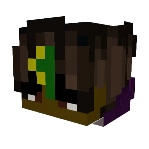 The3ealMer3des Minecraft avatar head, 3D render