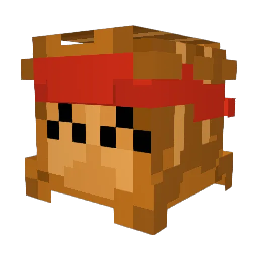 The8bitboi Minecraft avatar head, 3D render