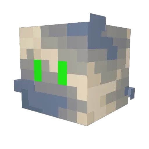 The8igD Minecraft avatar head, 3D render