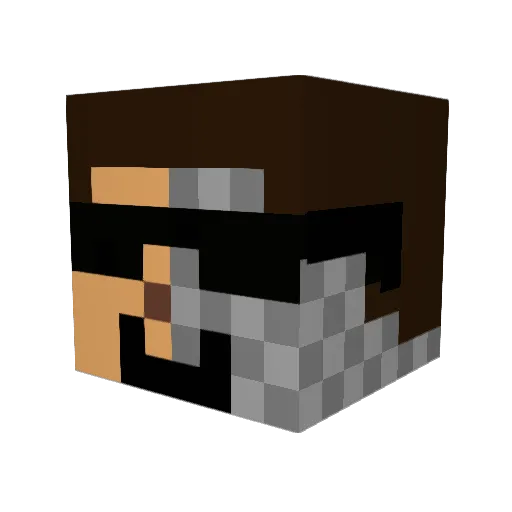 TheAGHD Minecraft avatar head, 3D render