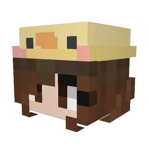 TheAIBunny Minecraft avatar head, 3D render