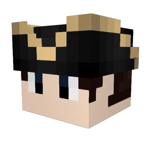TheActionMan Minecraft avatar head, 3D render