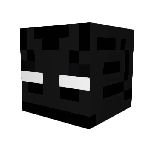 TheActualBatman Minecraft avatar head, 3D render