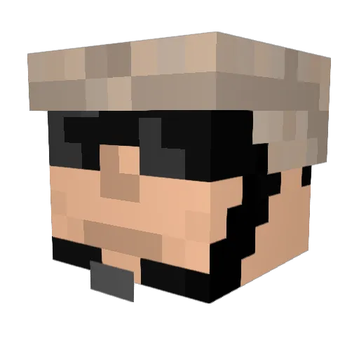 TheAdd0 Minecraft avatar head, 3D render