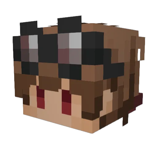 TheAfterToucher Minecraft avatar head, 3D render