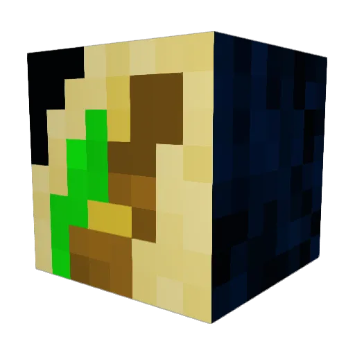 TheAhaha Minecraft avatar head, 3D render