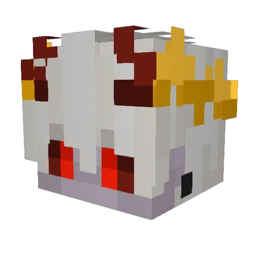 TheAhiru Minecraft avatar head, 3D render