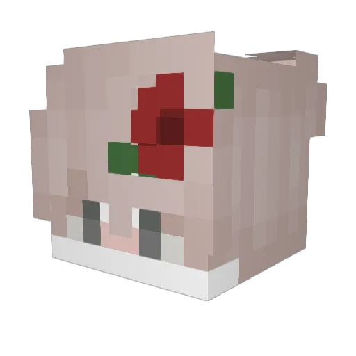 TheAhu Minecraft avatar head, 3D render