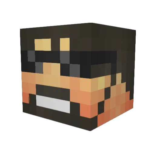 TheAidman227 Minecraft avatar head, 3D render