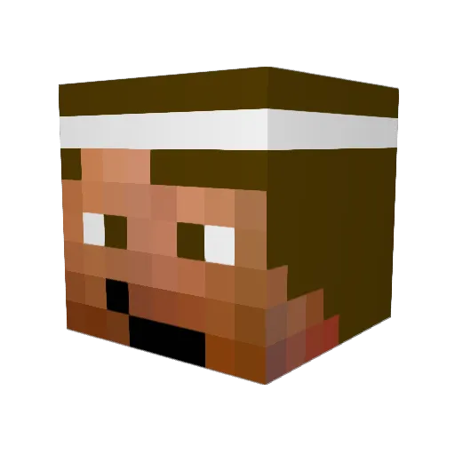 TheAlcatrav Minecraft avatar head, 3D render