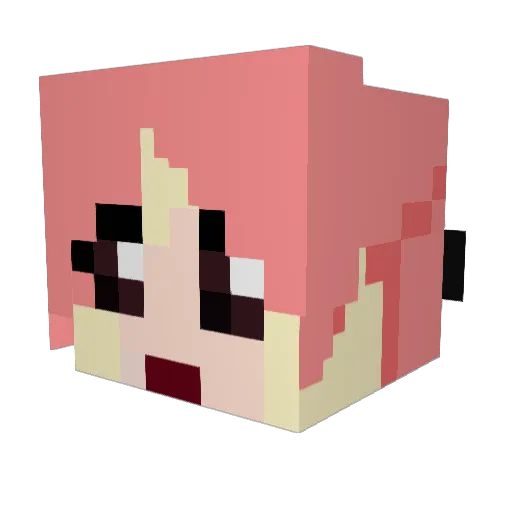 TheAliceOfHearts Minecraft avatar head, 3D render