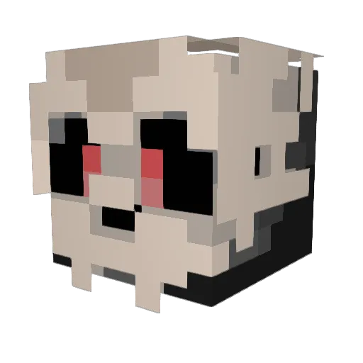 TheAlmightyPooch Minecraft avatar head, 3D render
