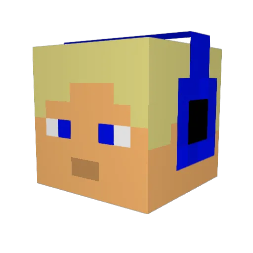 TheAlphaHunter Minecraft avatar head, 3D render