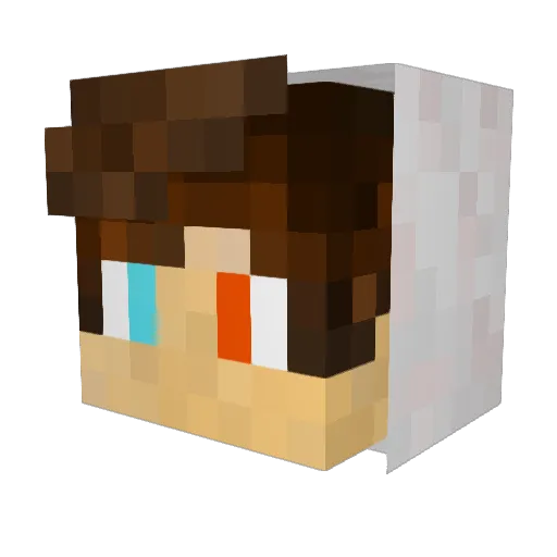 TheAlphaWolf3 Minecraft avatar head, 3D render