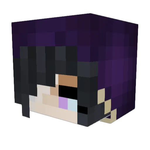 TheAlunite Minecraft avatar head, 3D render