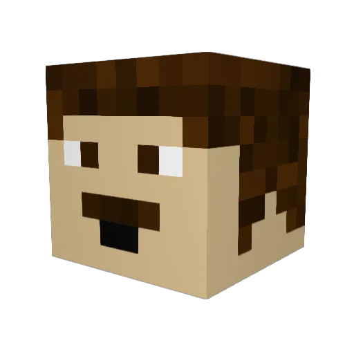 TheAlve Minecraft avatar head, 3D render