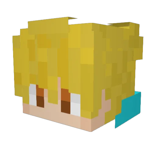 TheAlviiMC Minecraft avatar head, 3D render