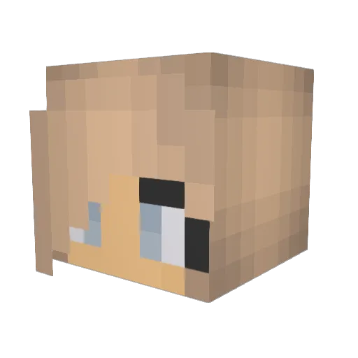 TheAmazingJenna Minecraft avatar head, 3D render