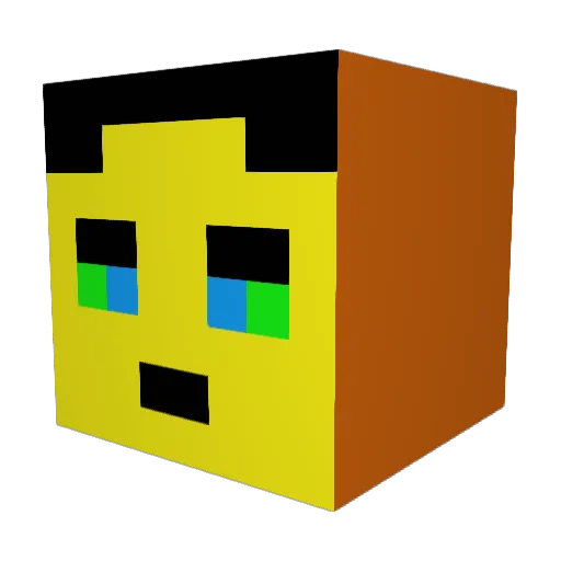 TheAmazingV1 Minecraft avatar head, 3D render