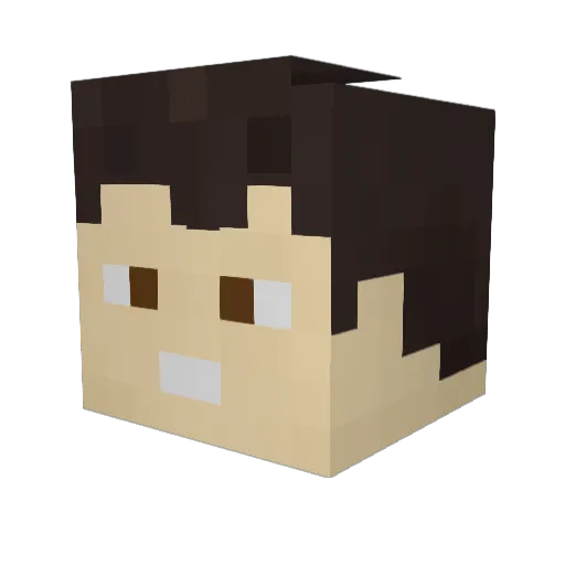 TheAmazonianDart Minecraft avatar head, 3D render