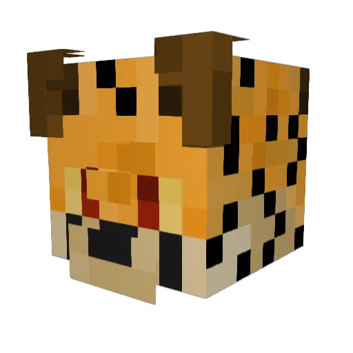 TheAmazonic Minecraft avatar head, 3D render