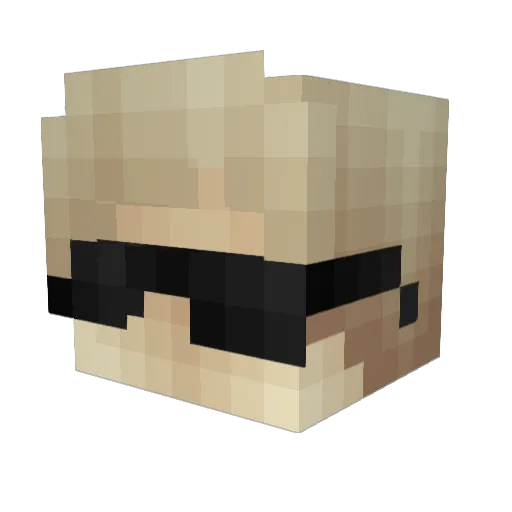 TheAmishJedi Minecraft avatar head, 3D render