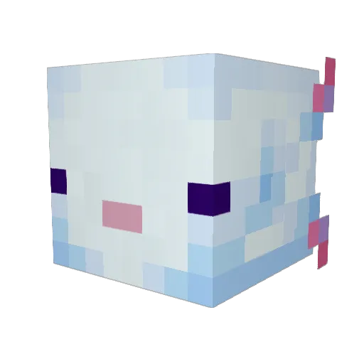 TheAngryAxolot Minecraft avatar head, 3D render