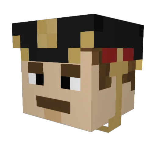 TheAngryBavarian Minecraft avatar head, 3D render