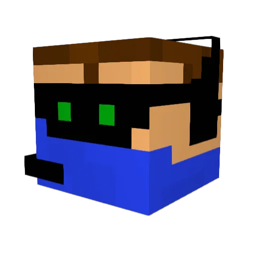 TheAngryMustard Minecraft avatar head, 3D render