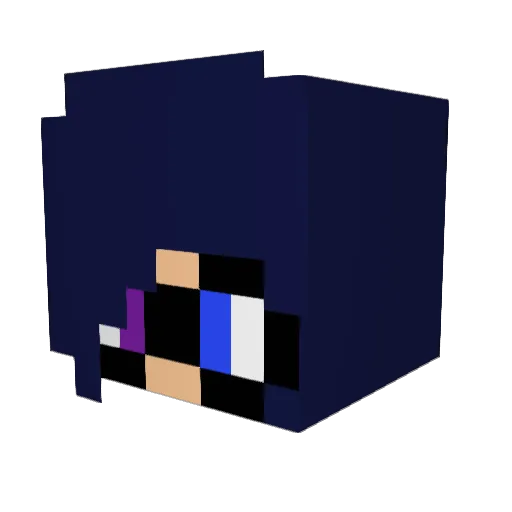 TheAnimeQueenB Minecraft avatar head, 3D render
